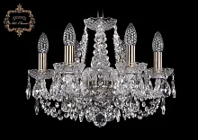 Люстра подвесная хрустальная 11.11.6.141.Br.Sp Богемиа Арт Классик прозрачная на 6 ламп, основание бронзовое в стиле классический Люстра подвесная хрустальная 11.11.6.141.Br.Sp Богемиа Арт Классик прозрачная на 6 ламп, основание бронзовое в стиле классический